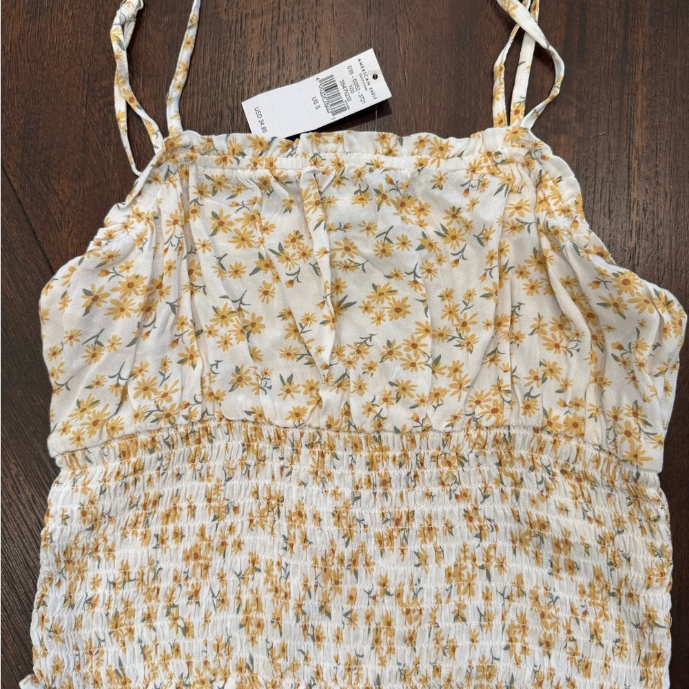 American Eagle Outfitters Flower Print Crop Top, New, Size Small